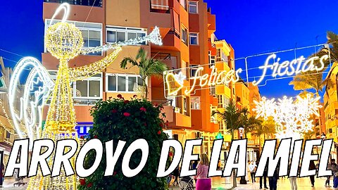 Benalmadena Arroyo de la Miel in Winter 🎄 Christmas & New Year on Costa del Sol [Spain 4K]