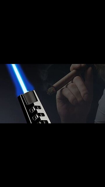 Windproof Refillable Butane Lighter Adjustable Flame for Grill BBQ