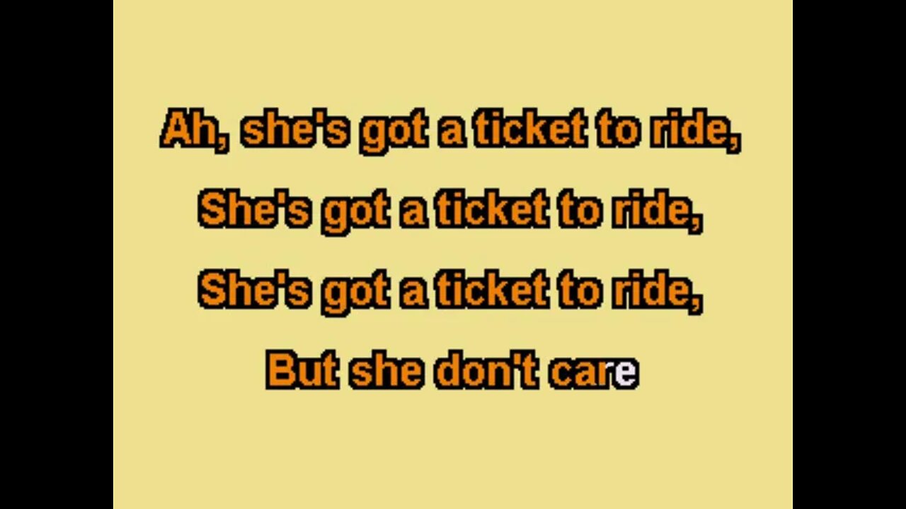 TU052 16 Beatles Ticket To Ride