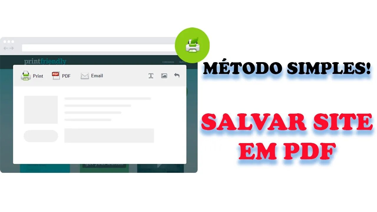 Salvar SITE em PDF - Print Friendly & PDF