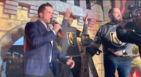 VGK fans rally during crank the siren tradition