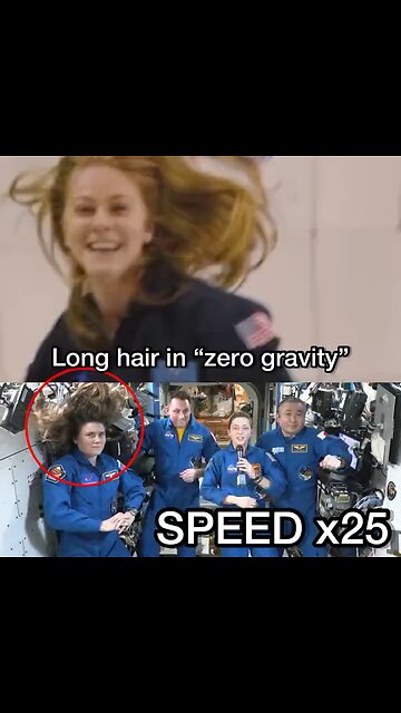Long hair in zero gravity Vs NASA hair spray.