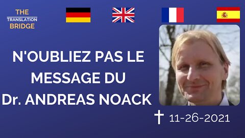 RAPPEL: N'OUBLIEZ PAS LE MESSAGE DU DR NOACK