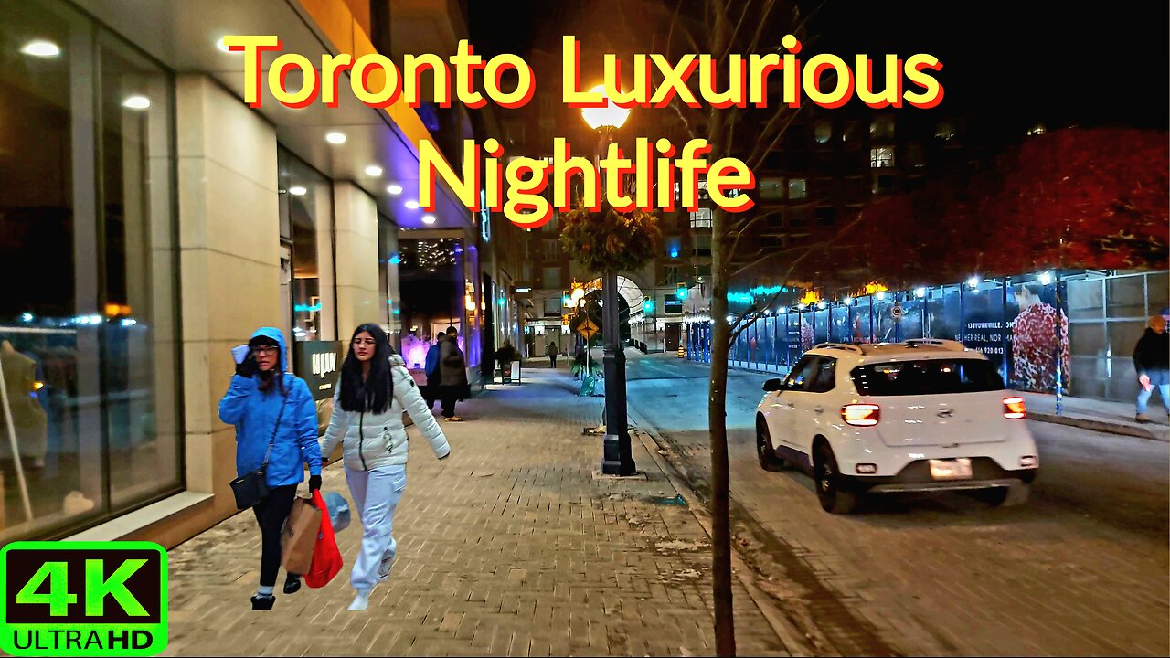 【4K】Luxurious Nightlife in Yorkville Village Downtown Toronto Canada 🇨🇦