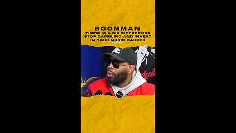 #boomman There is a big difference stop gambling and invest in your music career. 🎥 @fatnastypodcast