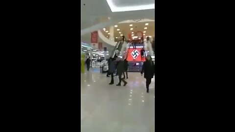 Nazi symbols in a mall in the Ukraine