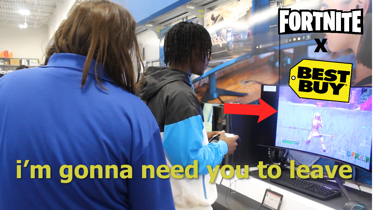 Winning A Fortnite Game In Best Buy!