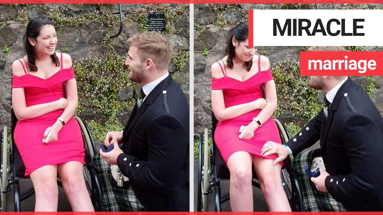 Woman with motor neurone disease got engaged to her sweetheart