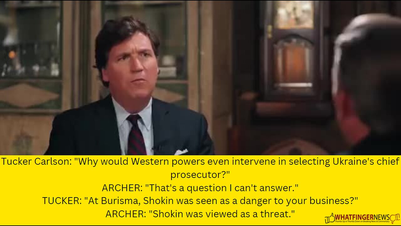 Tucker Carlson: "Why would Western powers even intervene in selecting Ukraine's chief prosecutor?"