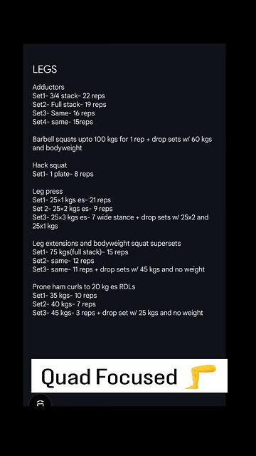 Quad Focused Leg Day ⚡