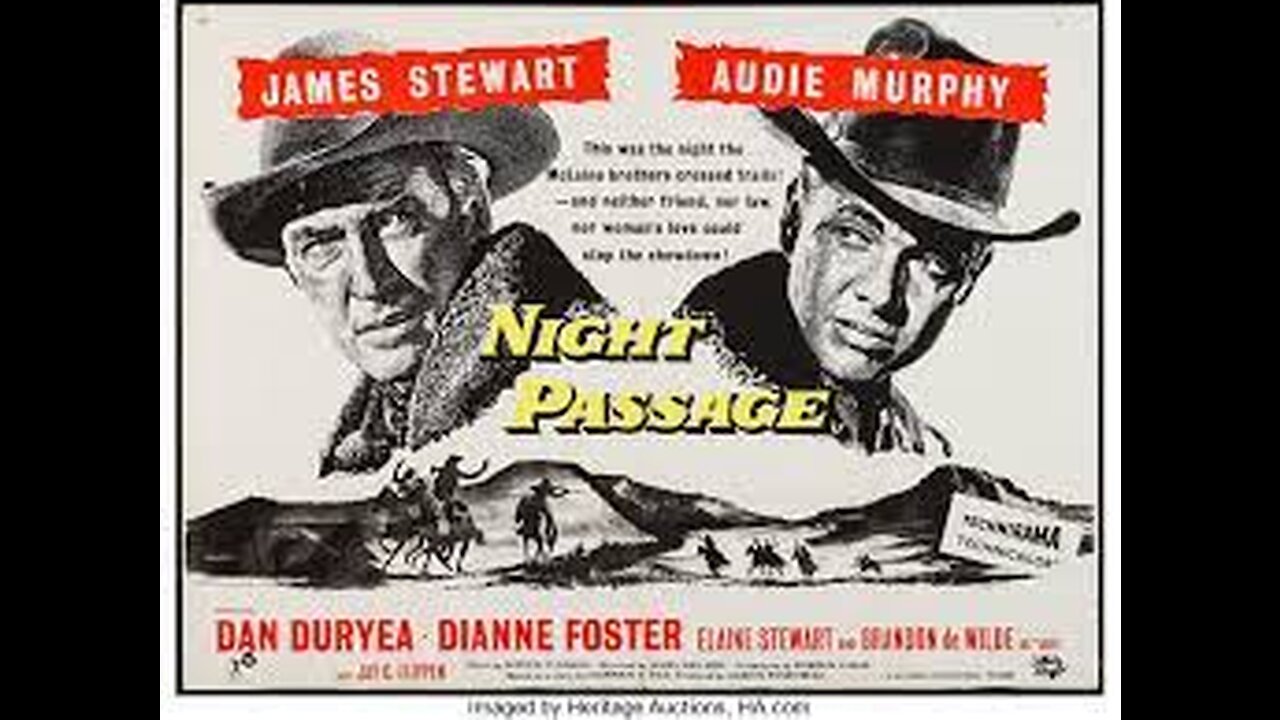 James Stewart - Audie Murphy - Night Passage 1957 - AI Enhanced