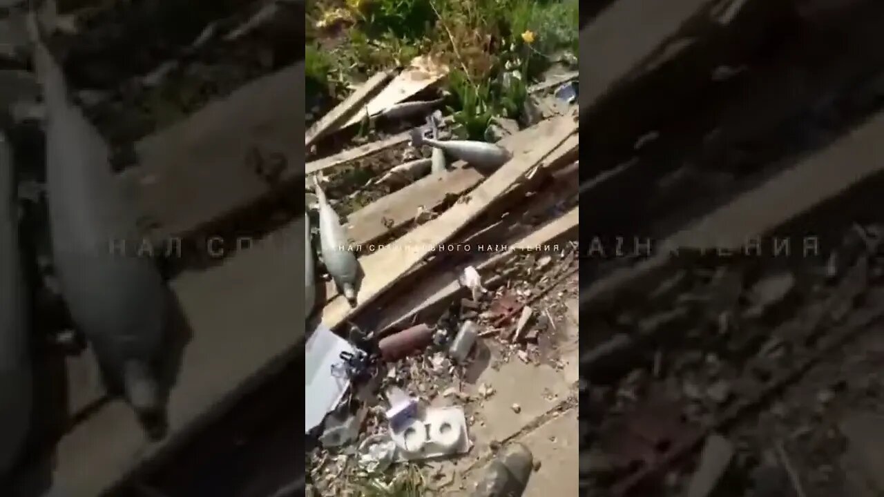 Russian Scouts Inspect Destroyed Ukrainian Mortar Position/Depot