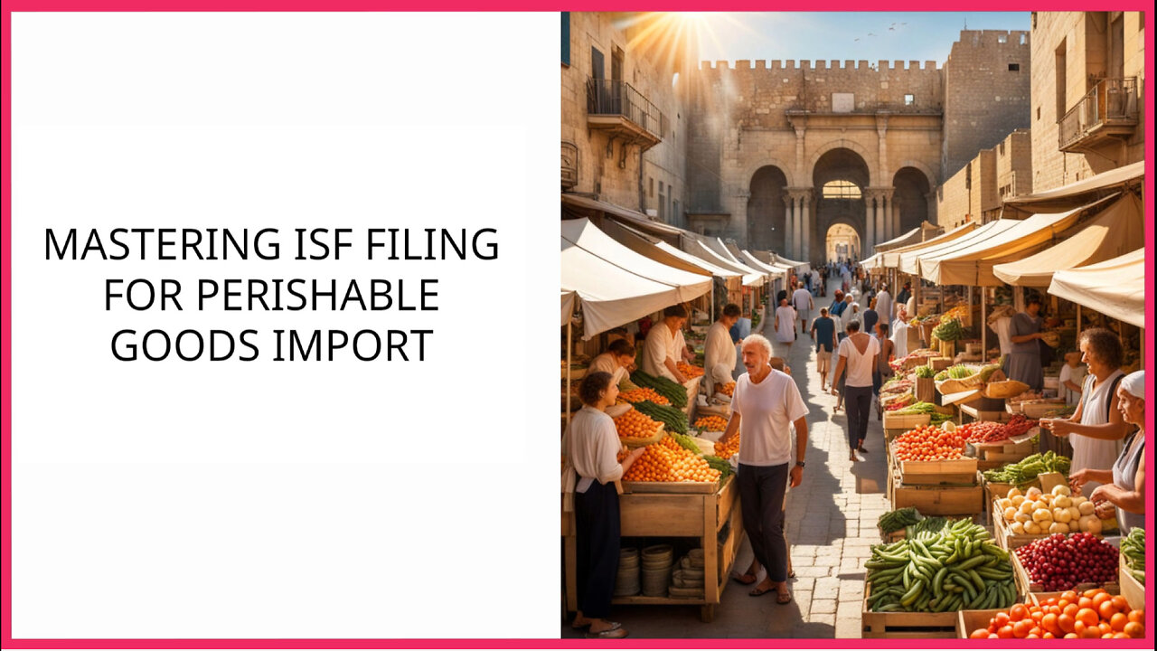 Maximizing Freshness: Streamlining ISF Filing for Perishable Goods Shipments