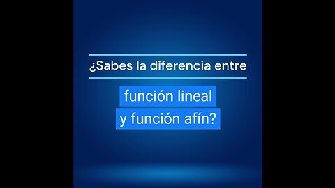 Diferencia entre función lineal y función afín