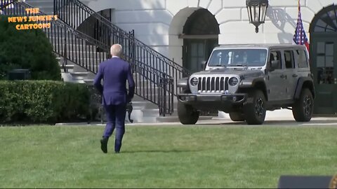 Don't watch, just Biden driving in a circle around the White House lawn.