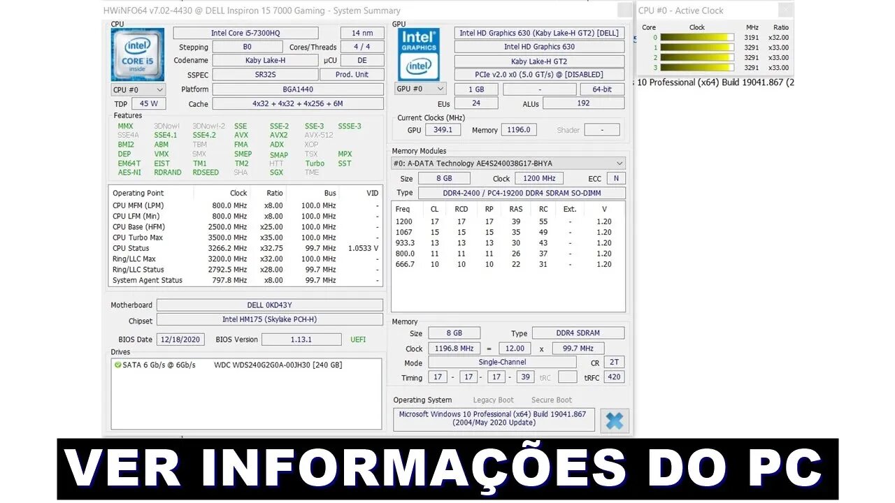 DESCOBRIR PLACA MÃE e outras INFORMAÇÕES do PC