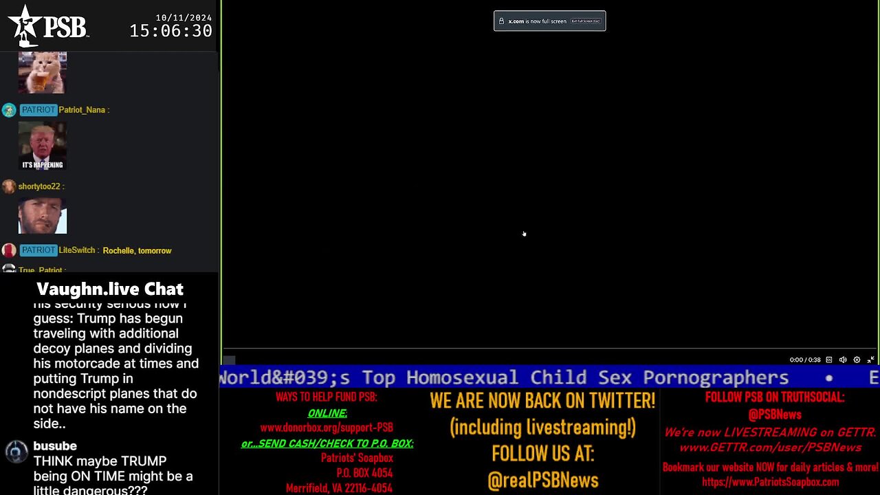 2024-10-11 15:00 EDT - The PATRIOTski Tavern: