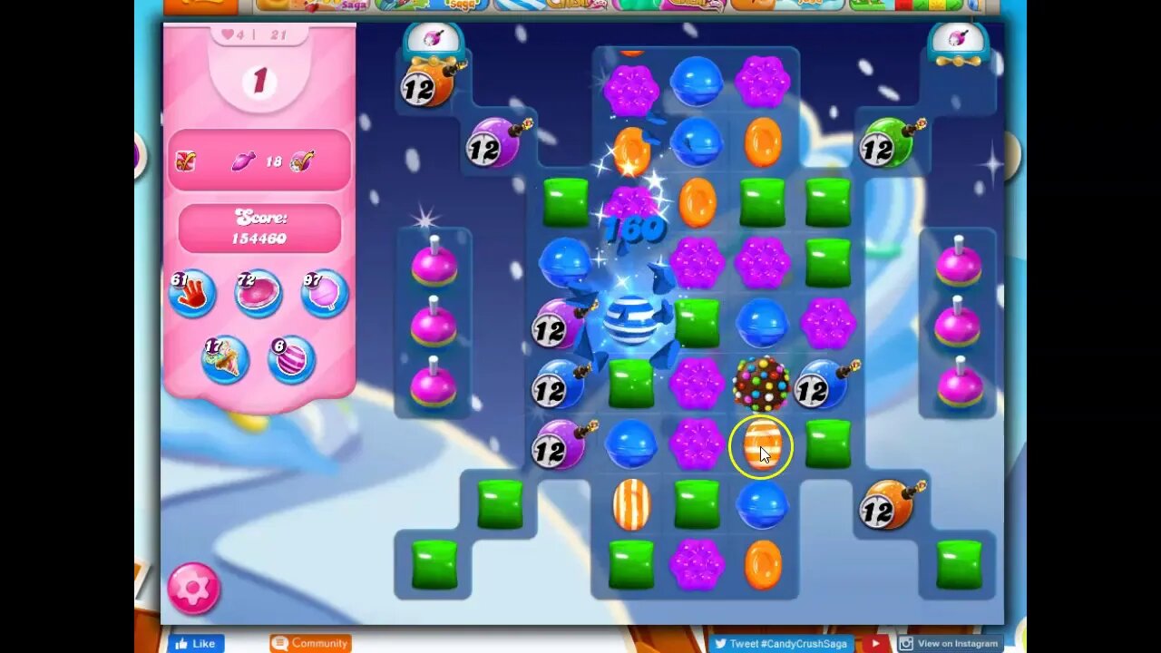 Winter Festival Level 21 Audio Talkthrough for Candy Crush