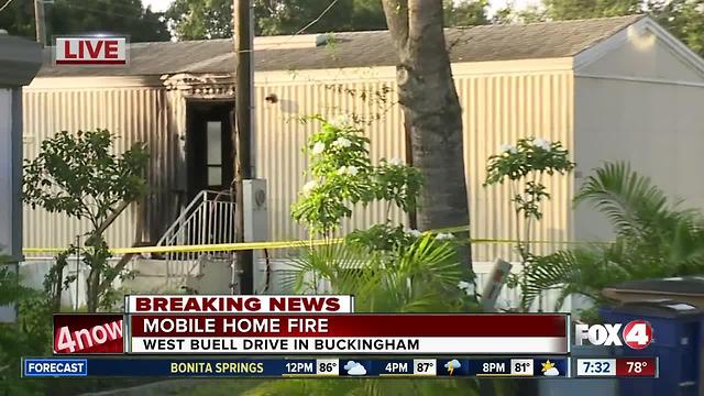 Mobile home fire under investigation in Buckingham