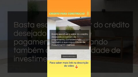 📌 Credito para construção link na Bio @grservicosfinanceiros #crédito #construção #dinheiro #imóvel