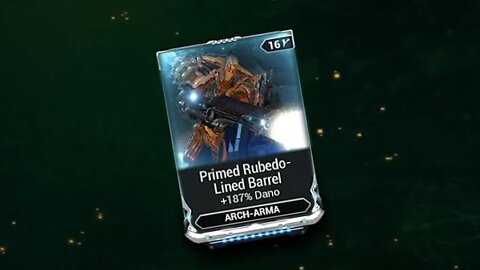 Warframe - Primed Rubedo Lined Barrel e Floof - Baro
