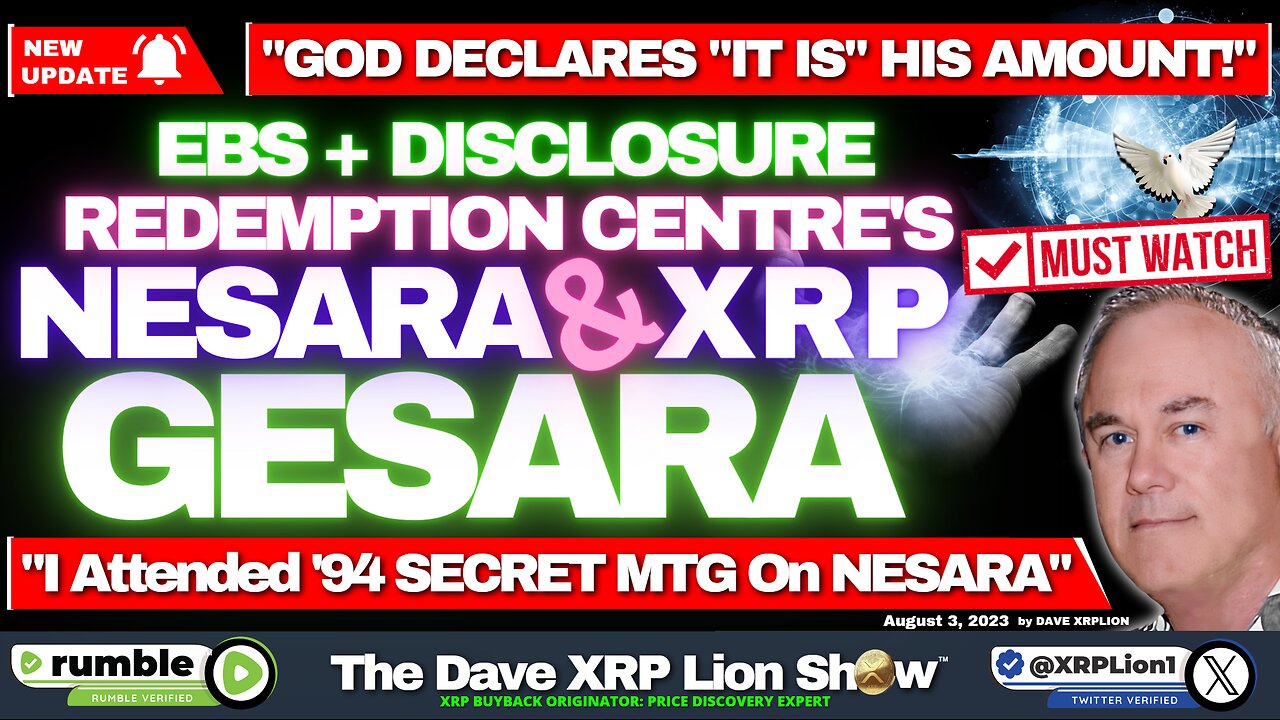 NEW DAVE XRP LION - GOD CREATED IT ALL, TO END EVIL! -AUG '23; (MUST WATCH) TRUMP NEWS