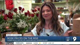 Prices of flowers on the rise ahead of Valentine's Day