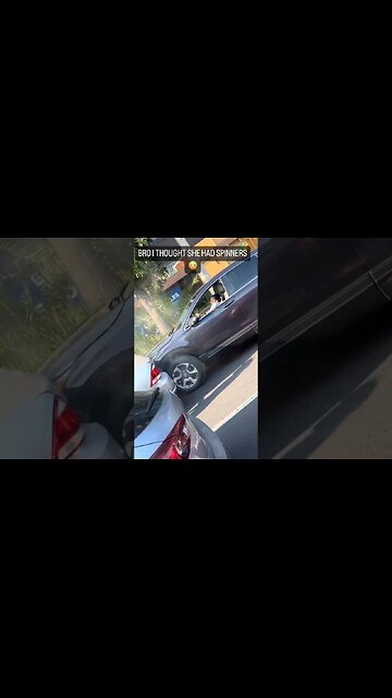 Car Looks Like It's Riding Spinners 🤣 Crazy Crash Activity #shorts