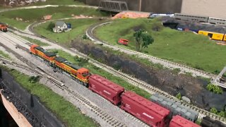 N Scale locals trading loads