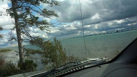 Beach Road Erosion Near Mackinac Bridge