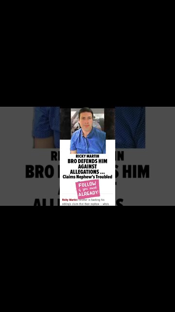 #rickymartin accused by his nephew of dispicable acts.. Brother Speaks