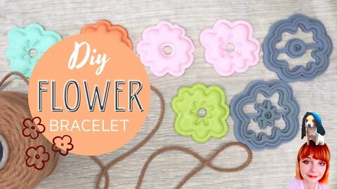 DIY POLYMER CLAY FLOWER BRACELET/LEARN TO MAKE A CUTE BRACELET