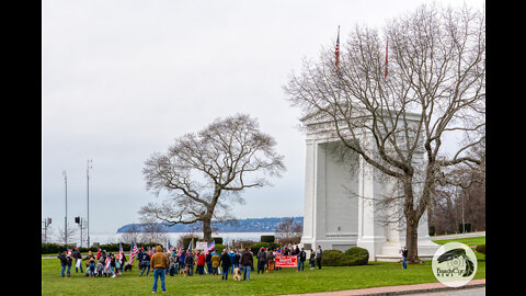 Convoy to Ottawa Support Protest January 29th, 2022 Peace Arch Park Blaine, WA