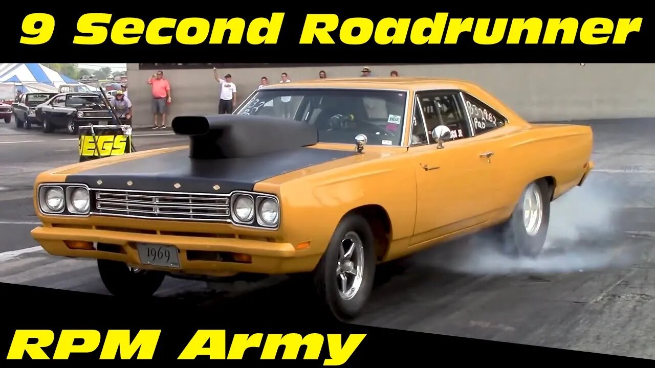 9 Second 1969 Plymouth Roadrunner Drag Racing