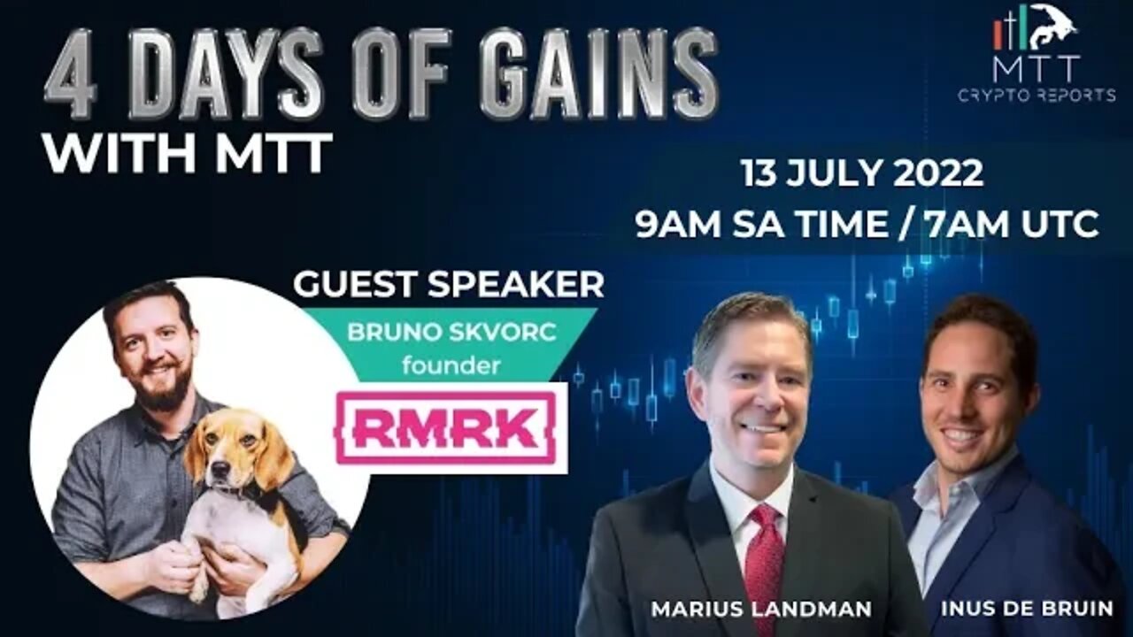 Do NOT MISS! 4 DAYS of GAINS - SPECIAL GUEST Bruno Skvorc from #rmrk