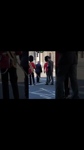 the queen's guards discussing the parade the Belgians #horseguardsparade #london #thequeensguard