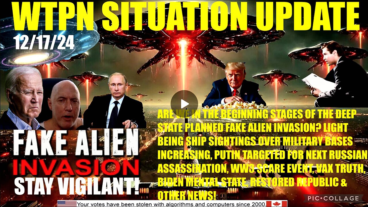 FAKE ALIEN INVASION, JACO, LIGHT BEING SHIPS, PUTIN A TARGET, VAX, BIDEN “BRAIN-DEAD”