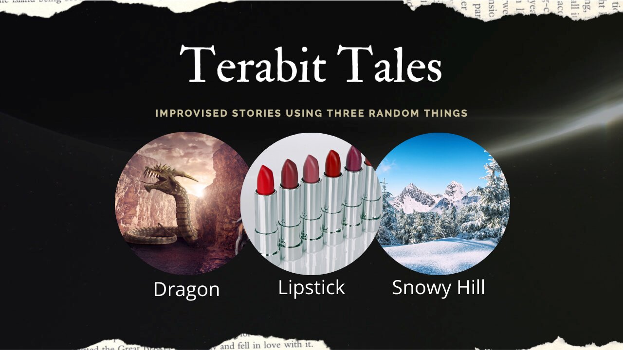 A dragon and lipstick are somehow related on a snowy hill, but probably not as you are thinking