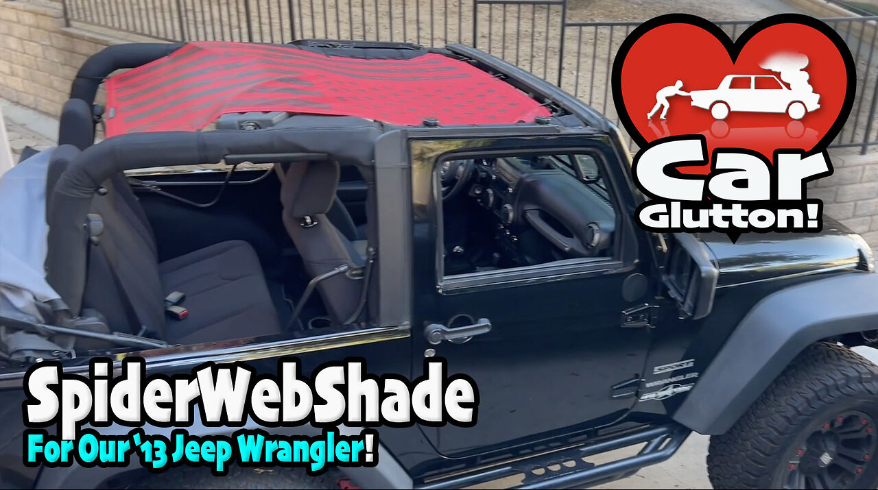 The Car Glutton: SpiderwebShade for our 2013 Jeep Wrangler Sport