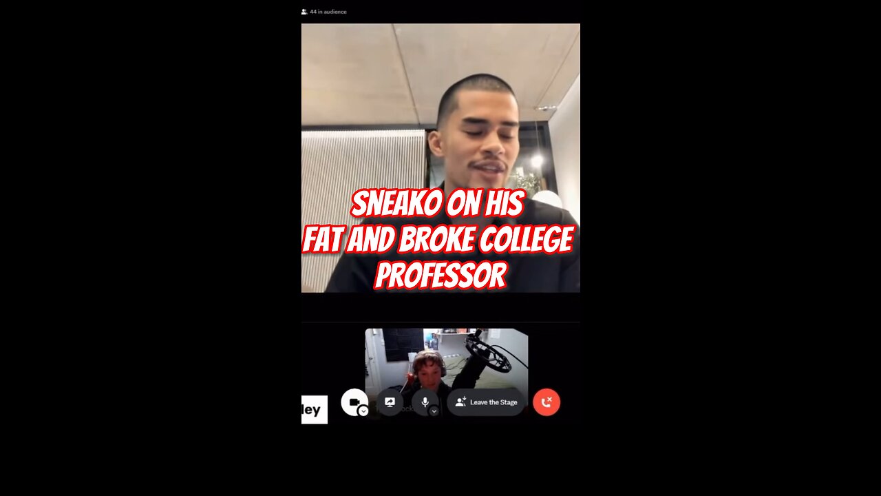 SNEAKO Proved his College Professor WRONG