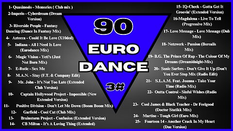 The Best Eurodance (90 a 99) - part 3