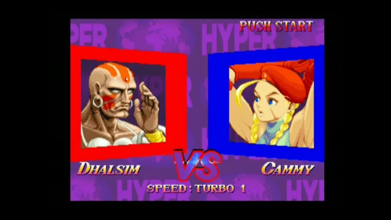 Hyper Street Fighter 2 Nerf AI (PS2) - Dhalsim (Super) - Hardest - No Continues