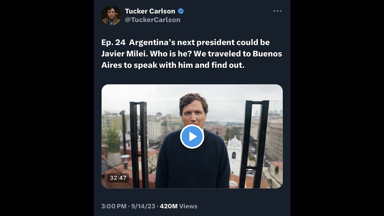 Captioned - Tucker’s interview with Javier Milei, Argentina’s next President