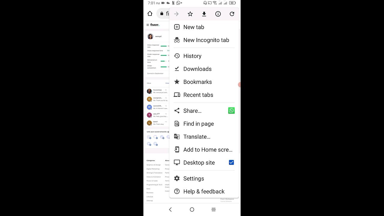 How to withdraw money from Fiverr using your phone