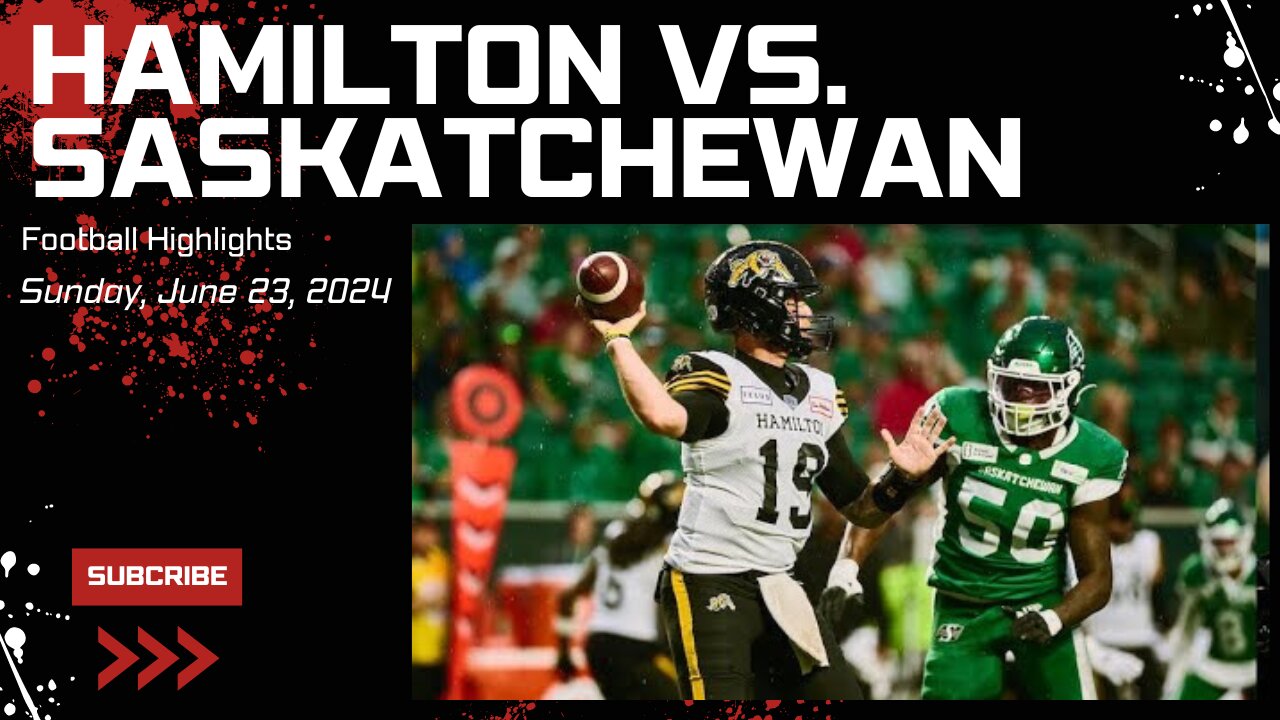 Highlights: Hamilton Tiger-Cats vs. Saskatchewan Roughriders - Week 3 2024