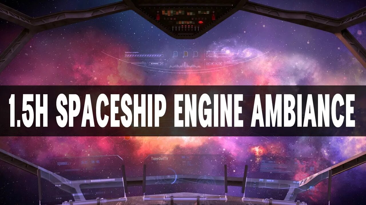 Relaxing Spaceship Engine Ambience | 1.5 Hour | A Journey Through Deep Space.