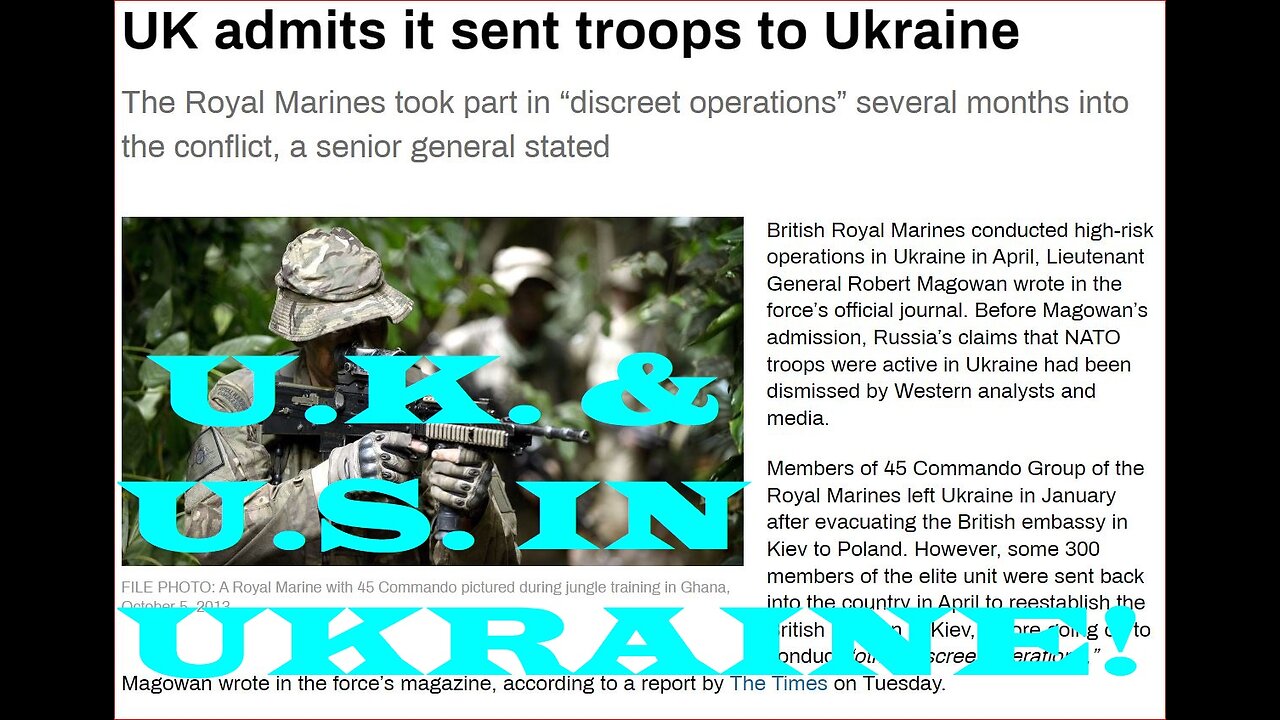 Royal Marines have admitted to covert missions in the Ukraine War!