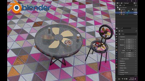 Modeling a fan and a table in blender #20