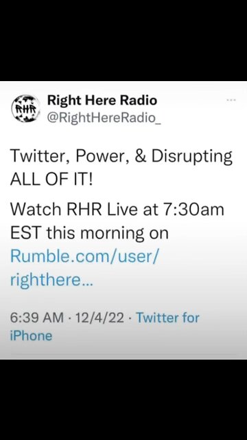 Watch RHR Live This Morning at 7:30am EST!