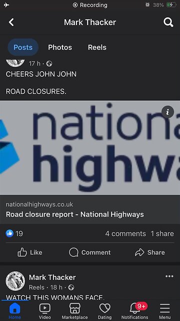 Roads closures in UK